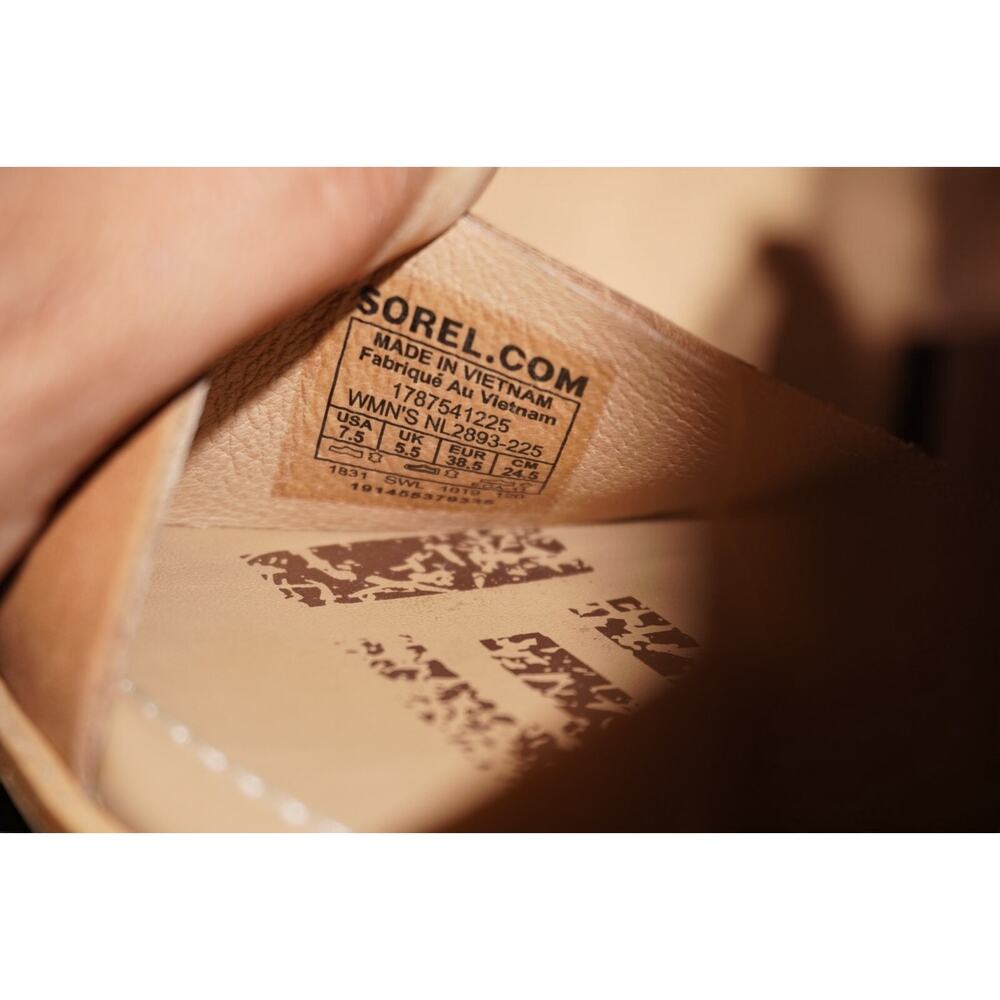 Sorel Ella Crisscross Leather Sandals Camel Brown Women 7.5 - Picture 12 of 13